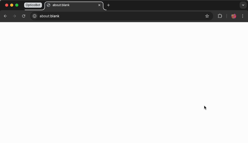 Pinning the OpticoBot Extension